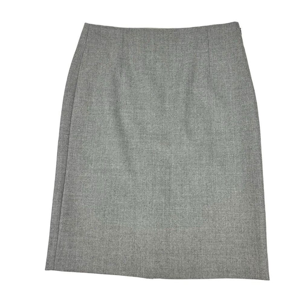 J Crew Womens Wool Perfect Pencil Skirt Gray size 8